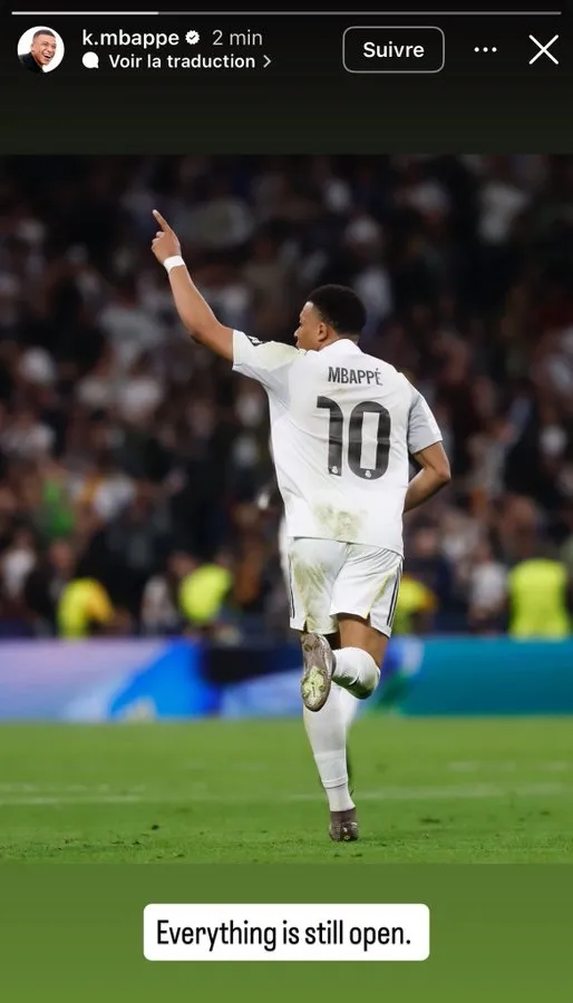 乐鱼-破门难救主，姆巴佩更新社媒鼓励皇马：比赛仍有一切可能